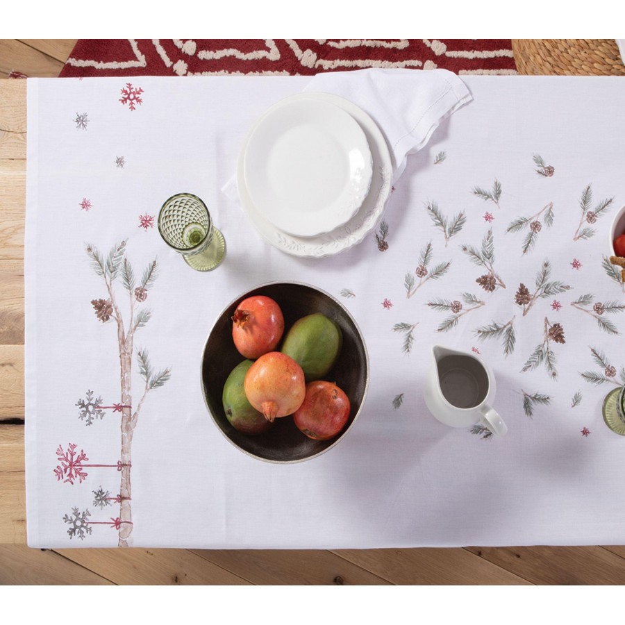 Τραπεζομάντηλο Christmas Tweet White 140X180 Nef-Nef Τραπεζομάντηλο Christmas Tweet White 140X180 Nef-Nef