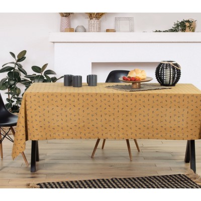 Τραπεζομάντηλο Delilah Mustard 140X140 Nef-Nef