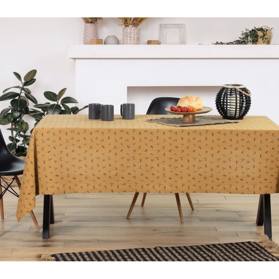 Τραπεζομάντηλο Delilah Mustard 140X140 Nef-Nef