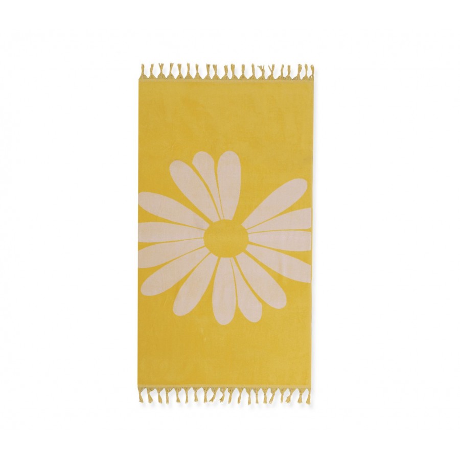 Πετσέτα Θαλάσσης Daisy Style Yellow 80X160 Nef-Nef