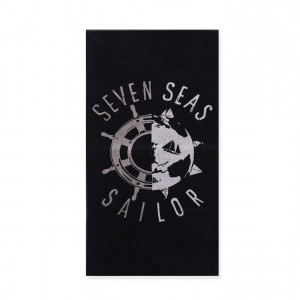 Πετσέτα Θαλάσσης Seven Seas Black 80X160 Nef-Nef