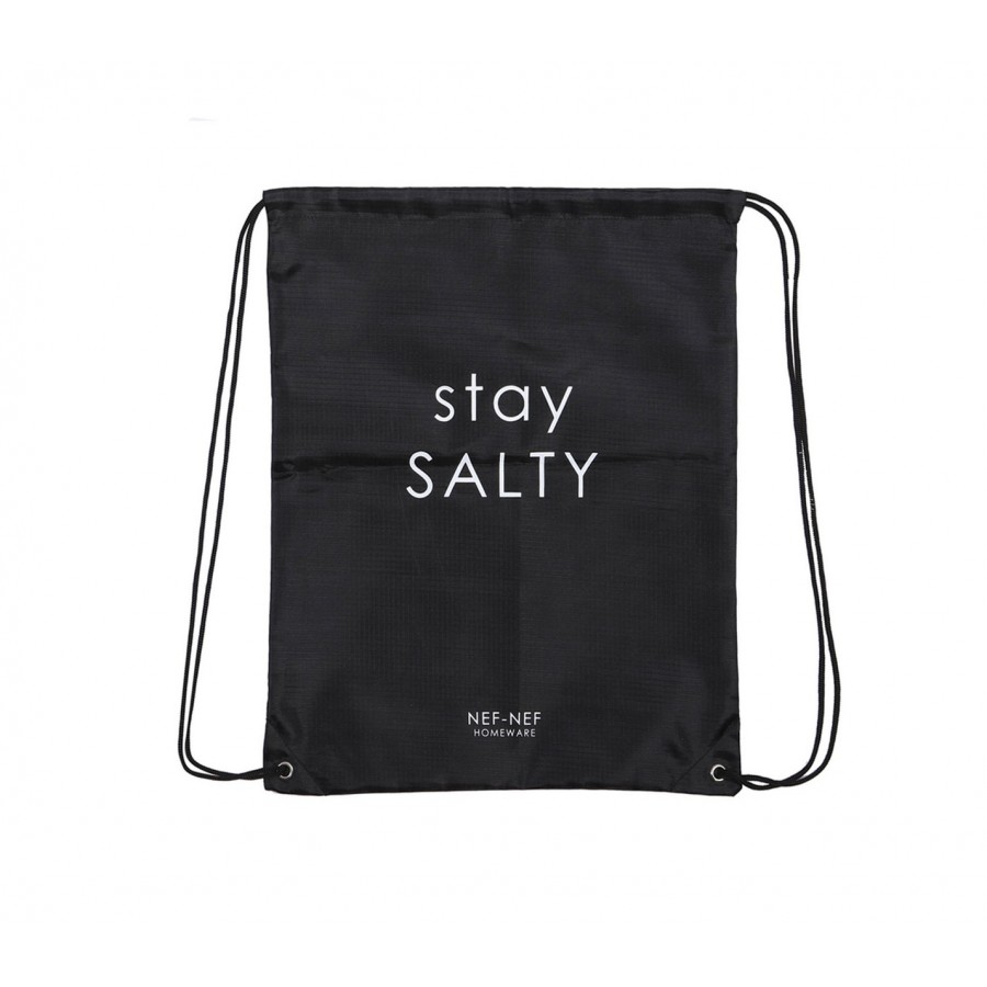 Τσάντα Θαλάσσης Stay Salty Black 38X46 Nef-Nef