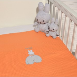 Miffy Des.13 Πικέ κούνιας Πορτοκαλί 100x140