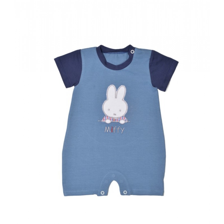 Miffy Des.19 Φορμάκι Καλοκαιρινό Μπλε Μεσαίο Με Κέντημα 9-12 Mηνών/74 cm