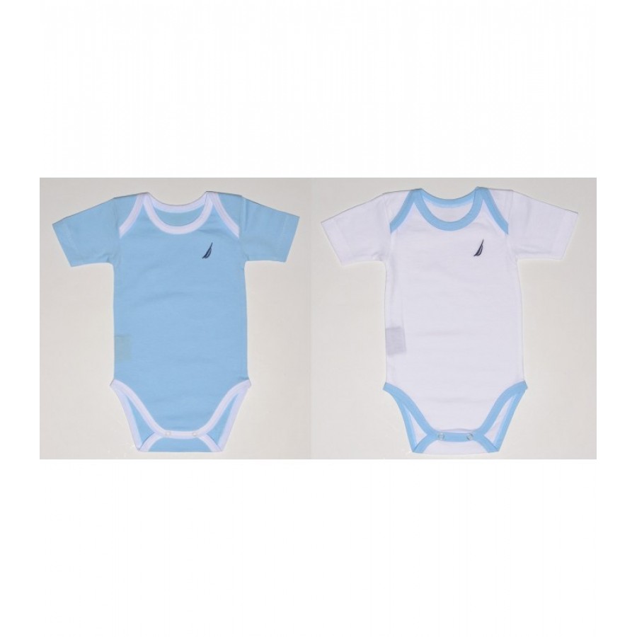 ΕσώρουXα Σετ 2Τμχ Κοντό Μανίκι Σιέλ 100% Βαμβάκι Jersey 80cm Des.11 Nautica