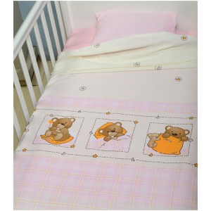 Σεντόνια Κούνιας Εμπριμέ Σετ 3Τμχ 110X160 Des. 161 Oliver Baby