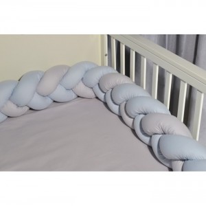 Oliver Baby des 3105 πλεξούδα Σιέλ-Γκρι τριπλή Βαμβακερή 20 μ χ 200 εκ.