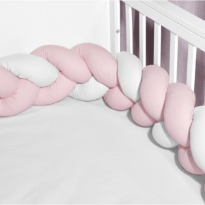 Oliver Baby Des.3120 πλεξούδα Λευκή-Ροζ τριπλή Βαμβακερή 20x200