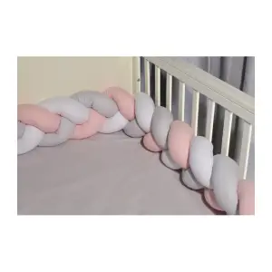 Oliver Baby Des.3125 πλεξούδα Λευκό-Γκρι-Ροζ Βαμβακερή 20x200