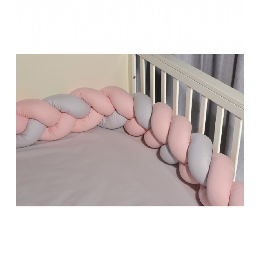 Oliver Baby des 3205 πλεξούδα Ροζ-Γκρι τριπλή Βαμβακερή 20x200