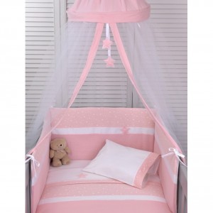 Oliver Baby des.372 Σετ Προίκας 3τ Μουσελίνα Σομόν