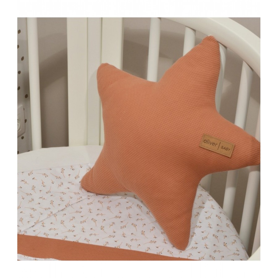 Μαξιλάρι Διακοσμητικό Αστέρι Διπλής Όψης Κεραμιδί 37X37 Des. 400 Oliver Baby