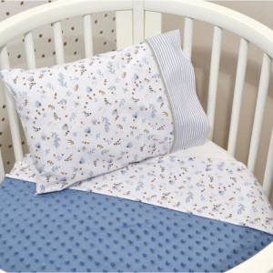 Minky Κουβέρτα Κούνιας Διπλής Όψης Ραφ 100X150 Des. 401 Oliver Baby