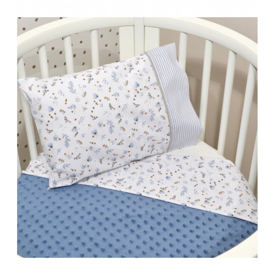 Minky Κουβέρτα Κούνιας Διπλής Όψης Ραφ 100X150 Des. 401 Oliver Baby Minky Κουβέρτα Κούνιας Διπλής Όψης Ραφ 100X150 Des. 401 Oliver Baby