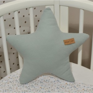 Oliver Baby Des.403 Μαξιλάρι Διακοσμητικό Αστέρι Διπλής Όψης  Μέντα 37x37