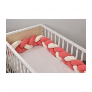 Oliver Baby Des.799 Εκρου-Κοραλί-Κοραλί πλεξούδα ζέρσευ 2μ x 20εκ.