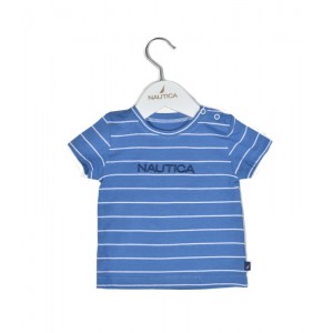 T Shirt Jersey Organic Μπλε Ριγέ 80cm 12-18 Μηνών Des.11 Nautica