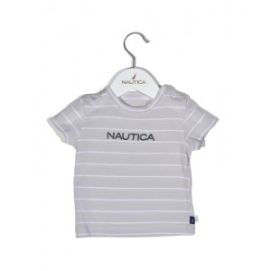 Nautica Des.15 T-Shirt  Jersey Organic Γκρι Ριγέ 92cm 2 ετών