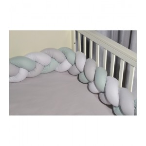 Πλεξούδα Λευκό/Μέντα/Γκρι 20X200 Des. 3135 Oliver Baby