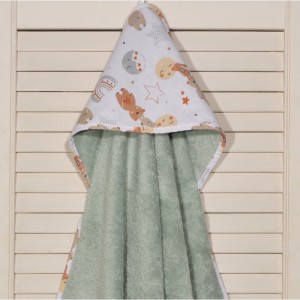 Oliver Baby κάπα μέντα Σχέδιο 413-1 75χ75 100% βαμβάκι 450grs/sqm Oliver Baby