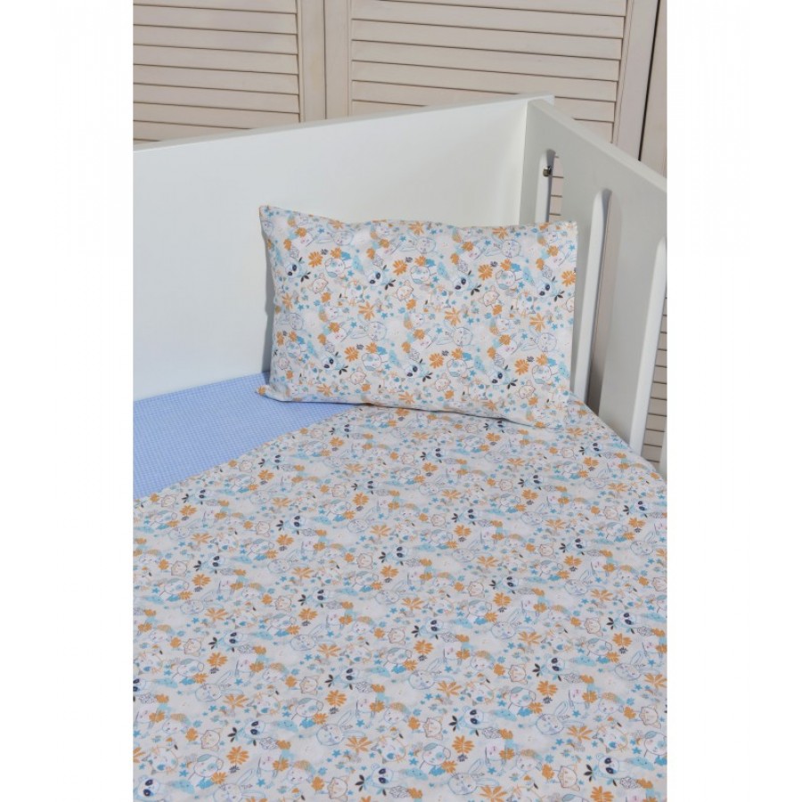 Oliver Baby Σχέδιο 200 σεντόνια κούνιας 100% βαμβάκι - 3 τεμ 110χ160