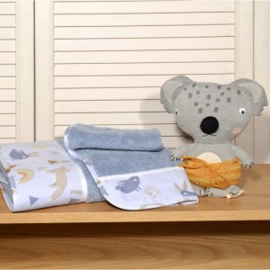 Oliver Baby σετ πετσέτες ραφ 2 τεμ σχέδιο 411-1 100% βαμβάκι 450 ΓΡΜ/ΤΜ - 30Χ50 70Χ120