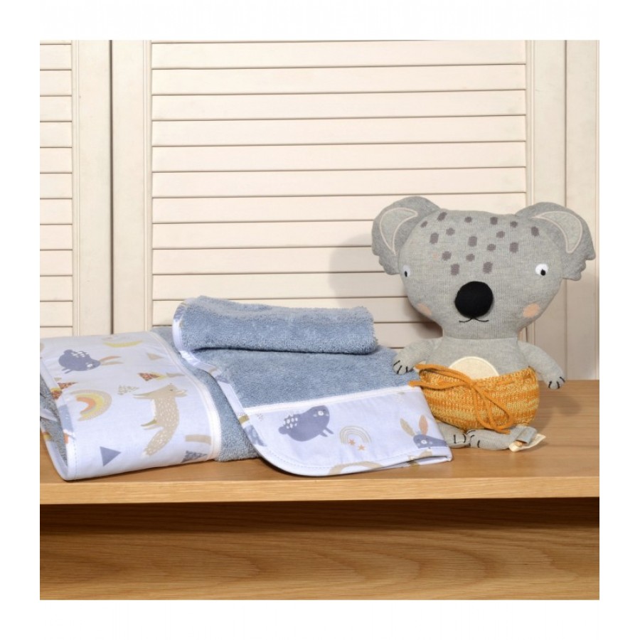 Oliver Baby σετ πετσέτες ραφ 2 τεμ σχέδιο 411-1 100% βαμβάκι 450 ΓΡΜ/ΤΜ - 30Χ50 70Χ120