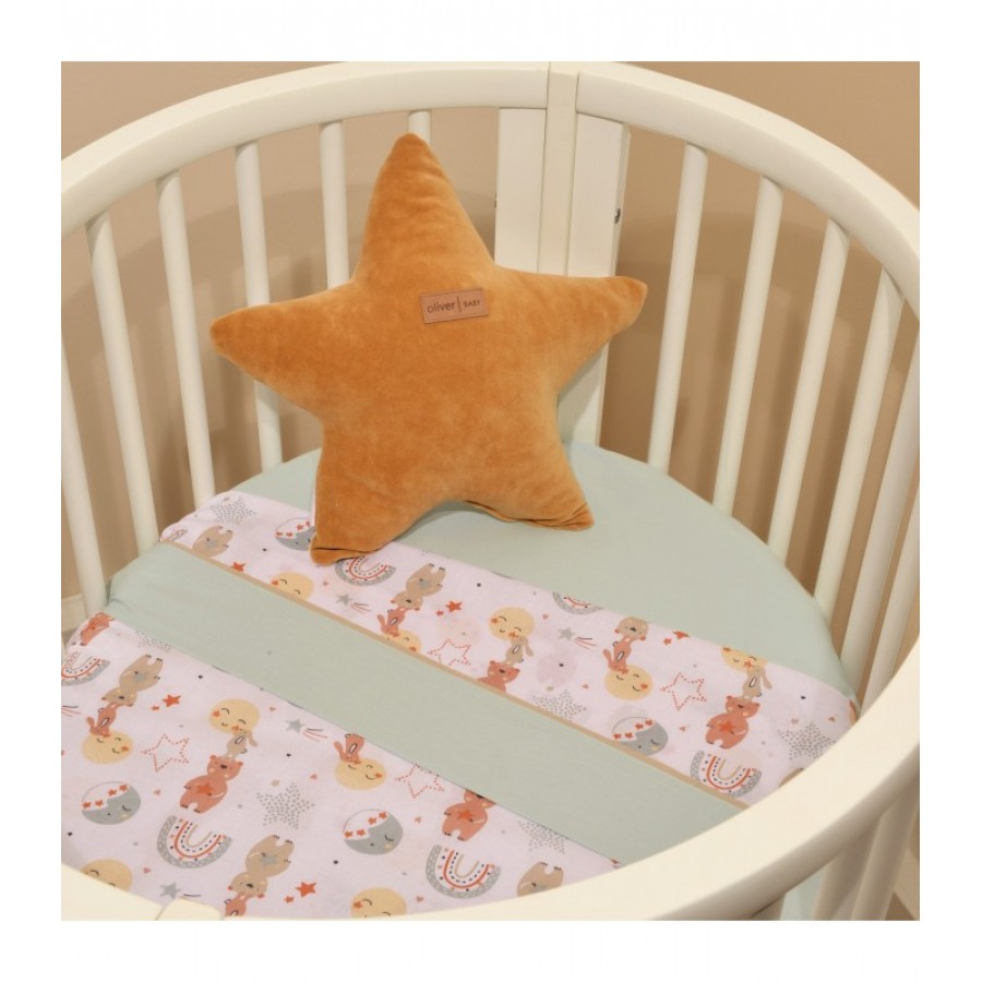 Σεντόνια Λίκνου Μέντα Des. 413 Oliver Baby Σεντόνια Λίκνου Μέντα Des. 413 Oliver Baby