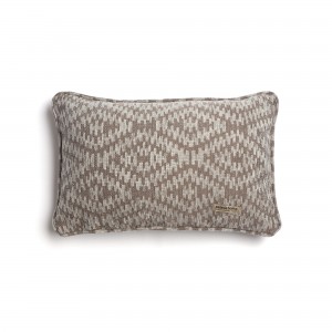 Διακοσμητική Μαξιλαροθήκη Akritas Chenille Jacquard Γκρι/Μπρονζέ Ραφή Γκάνς 30X50 Aslanis Home