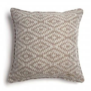 Διακοσμητική Μαξιλαροθήκη Akritas Chenille Jacquard Γκρι/Μπρονζέ Ραφή Γκάνς 60X60 Aslanis Home