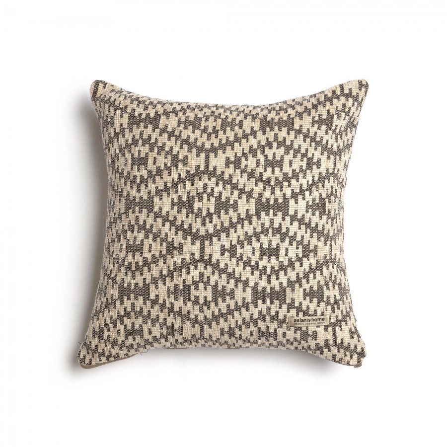 Διακοσμητική Μαξιλαροθήκη Akritas Chenille Jacquard Άμμου Classic 45X45 Aslanis Home
