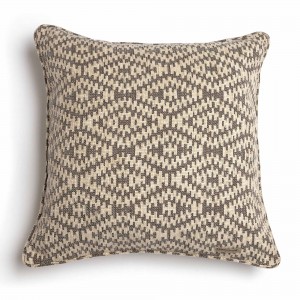 Διακοσμητική Μαξιλαροθήκη Akritas Chenille Jacquard Άμμου Ραφή Γκάνς 60X60 Aslanis Home