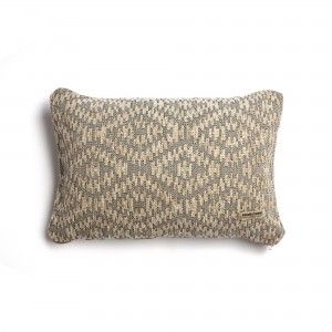 Διακοσμητική Μαξιλαροθήκη Akritas Chenille Jacquard Σπαγγί/Γκρι Classic 30X50 Aslanis Home