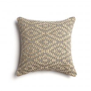 Διακοσμητική Μαξιλαροθήκη Akritas Chenille Jacquard Σπαγγί/Γκρι Classic 45X45 Aslanis Home