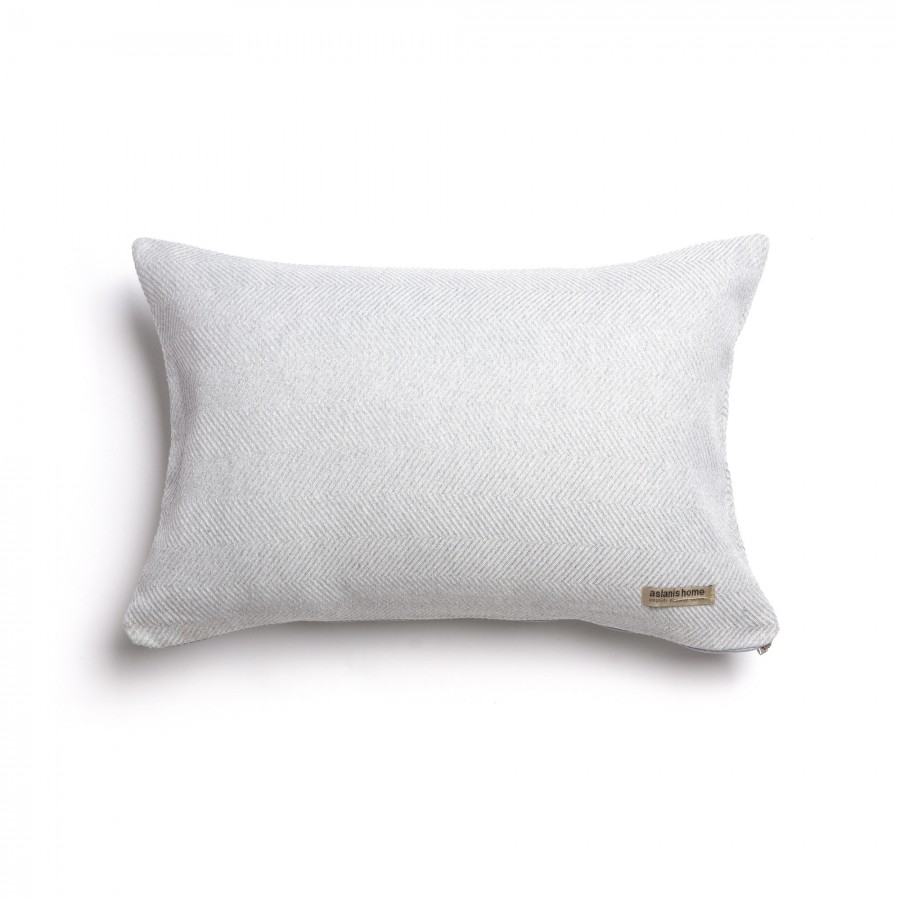 Διακοσμητική Μαξιλαροθήκη Atheras Jacquard Γκρι Classic 30X50 Aslanis Home