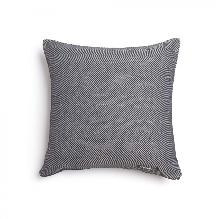 Διακοσμητική Μαξιλαροθήκη Atheras Jacquard Μαύρο/Ασημί Classic 45X45 Aslanis Home