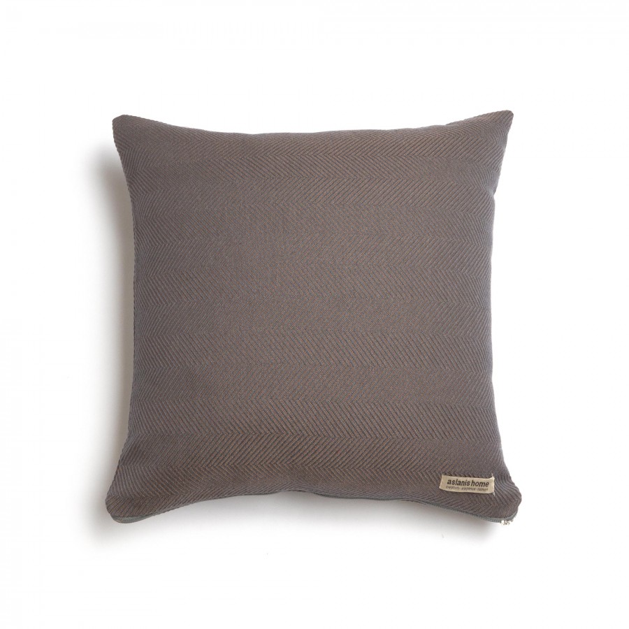 Διακοσμητική Μαξιλαροθήκη Atheras Jacquard Μπρονζέ Classic 45X45 Aslanis Home