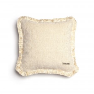 Διακοσμητική Μαξιλαροθήκη Four Seasons Chenille Άμμου Trimming 45X45 Aslanis Home