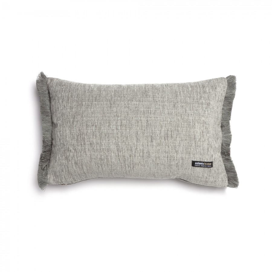 Διακοσμητική Μαξιλαροθήκη Four Seasons Chenille Γκρι Trimming 30X50 Aslanis Home