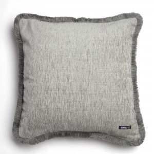 Διακοσμητική Μαξιλαροθήκη Four Seasons Chenille Γκρι Trimming 60X60 Aslanis Home