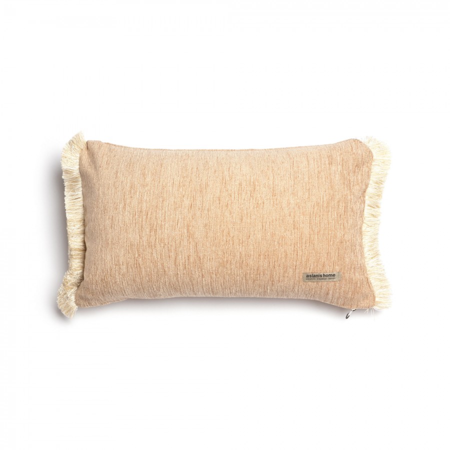 Διακοσμητική Μαξιλαροθήκη Four Seasons Chenille Μπεζ Trimming 30X50 Aslanis Home