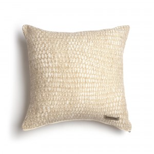 Διακοσμητική Μαξιλαροθήκη Ismaros Chenille Jacquard Σπαγγί/Εκρού Classic 45X45 Aslanis Home