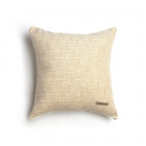 Διακοσμητική Μαξιλαροθήκη New Maze Chenille Jacquard Άμμου Classic 45X45 Aslanis Home