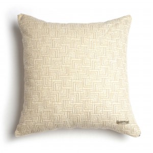 Διακοσμητική Μαξιλαροθήκη New Maze Chenille Jacquard Άμμου Classic 60X60 Aslanis Home