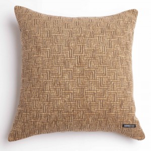 Διακοσμητική Μαξιλαροθήκη New Maze Chenille Jacquard Καπουτσίνο Classic 60X60 Aslanis Home