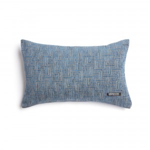 Διακοσμητική Μαξιλαροθήκη New Maze Chenille Jacquard Μπλε Classic 30X50 Aslanis Home