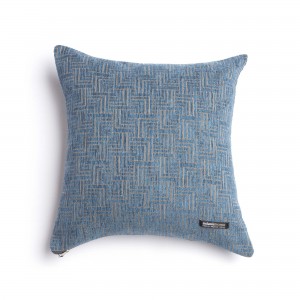 Διακοσμητική Μαξιλαροθήκη New Maze Chenille Jacquard Μπλε Classic 45X45 Aslanis Home