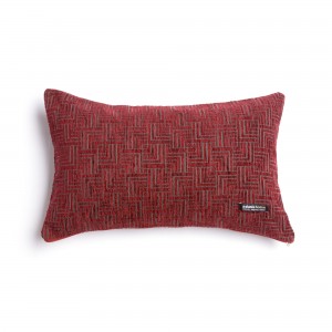 Διακοσμητική Μαξιλαροθήκη New Maze Chenille Jacquard Μπορντό Classic 30X50 Aslanis Home