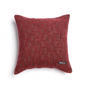 Διακοσμητική Μαξιλαροθήκη New Maze Chenille Jacquard Μπορντό Classic 45X45 Aslanis Home