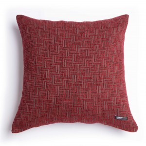 Διακοσμητική Μαξιλαροθήκη New Maze Chenille Jacquard Μπορντό Classic 60X60 Aslanis Home